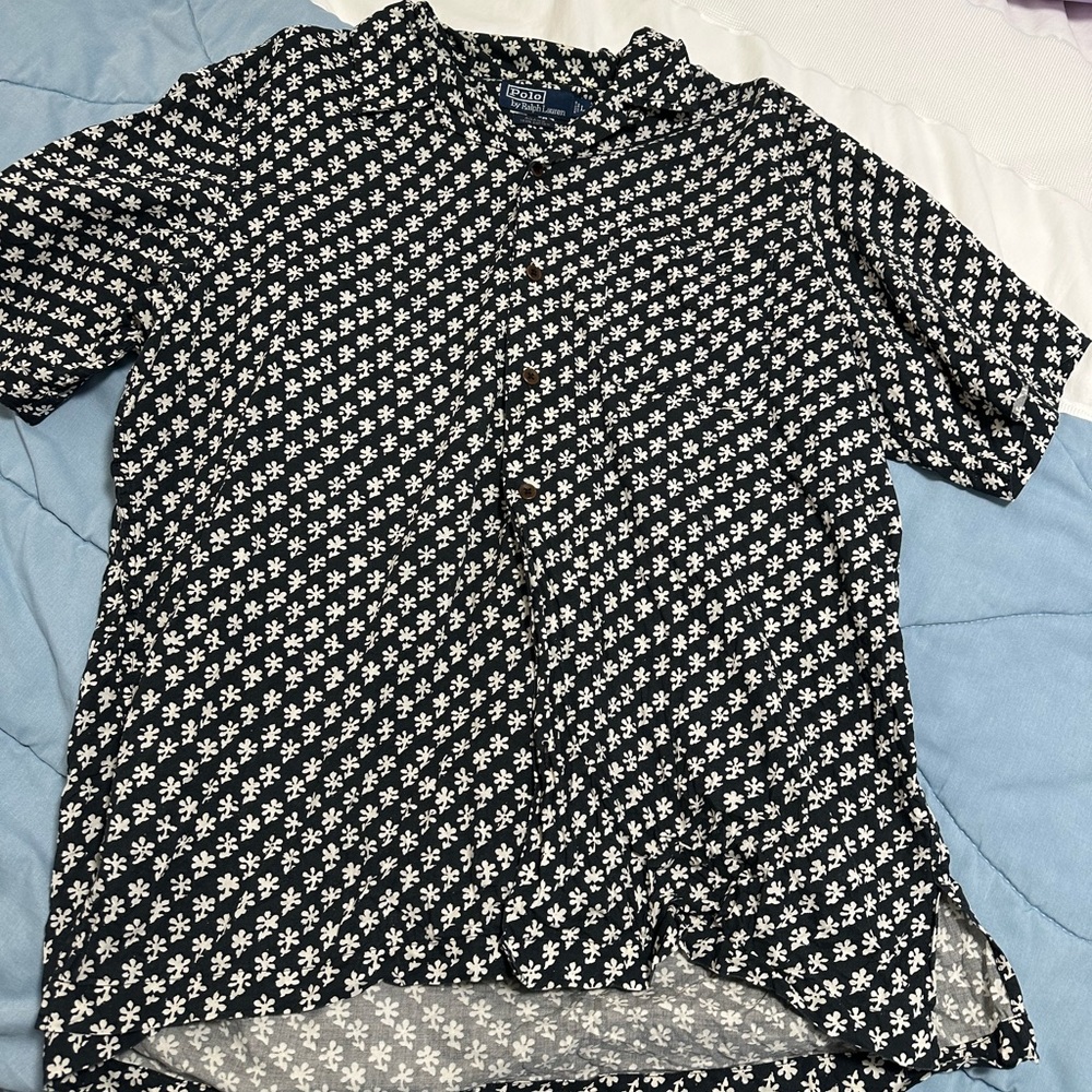 Vintage Men’s Short Sleeve Polo Ralph Lauren Dress Shirt